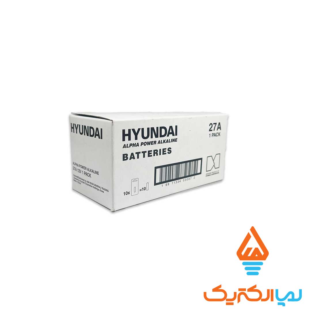 باتری 1 a27 ریموتی هیوندای باتری ریموتی A27 آلکالاین آلفا پاور HYUNDAI - Image 2