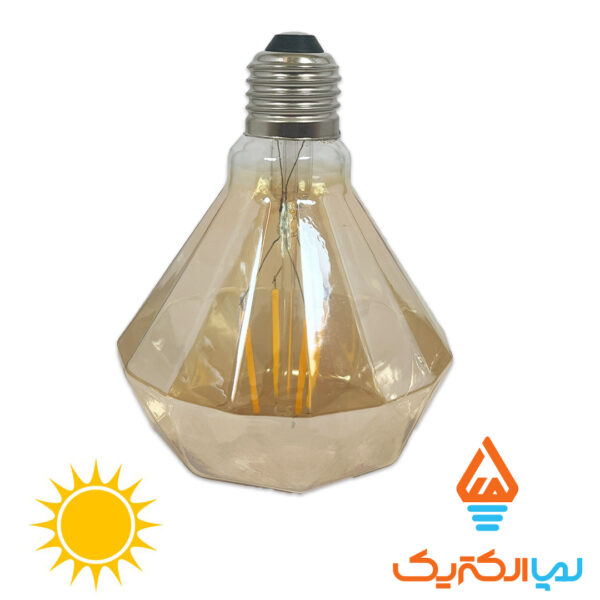 لامپ فیلامنتی 6 وات طرح الماس کف تخت - Image 3