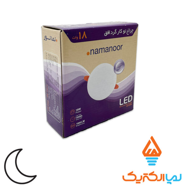 پنل توکار فول لایت سایزشو 18 وات مهتابی افق نمانور - Image 4