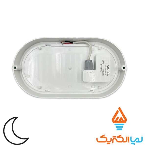 پنل ضدآب بیضی 20 وات مهتابی مانی نور - Image 4