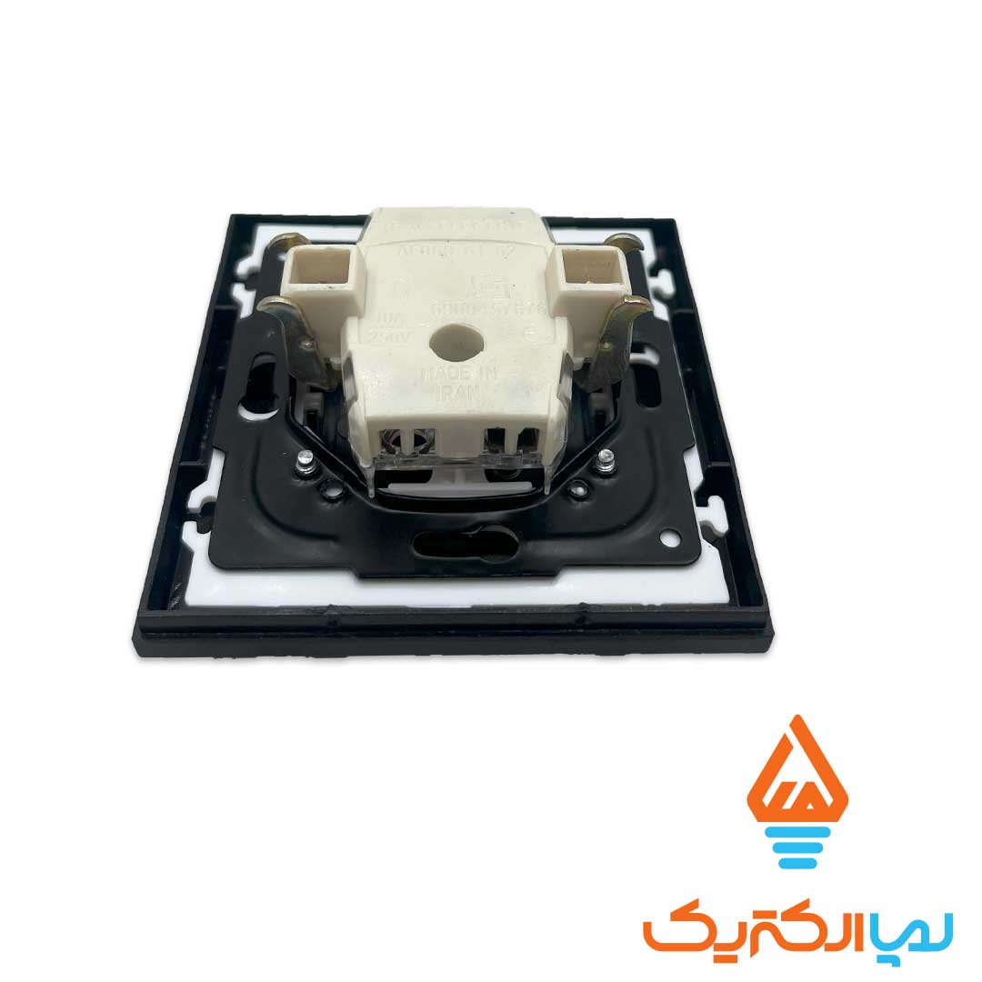 شاسی برلیان مشکی مات ایران 3 کلید و پریز برلیان ایران الکتریک - شاسی زنگ - Image 2