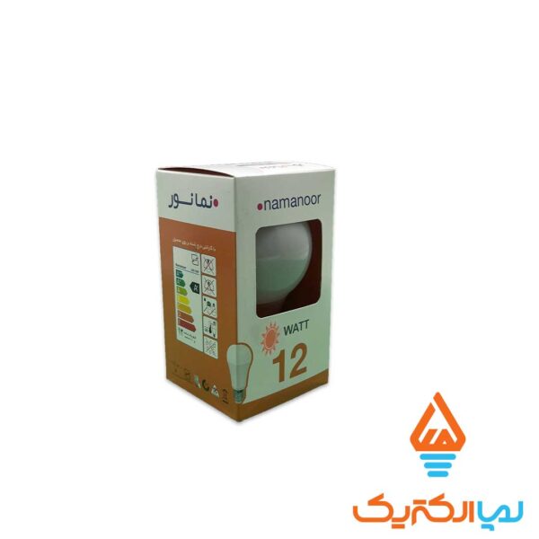 لامپ LED حبابی 12 وات آفتابی نمانور - Image 2