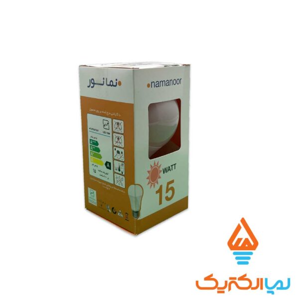 لامپ LED حبابی 15 وات آفتابی نمانور - Image 2