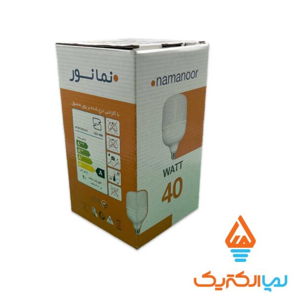 لامپ ال ای دی استوانه 40 وات هاله آفتابی نمانور - Image 2