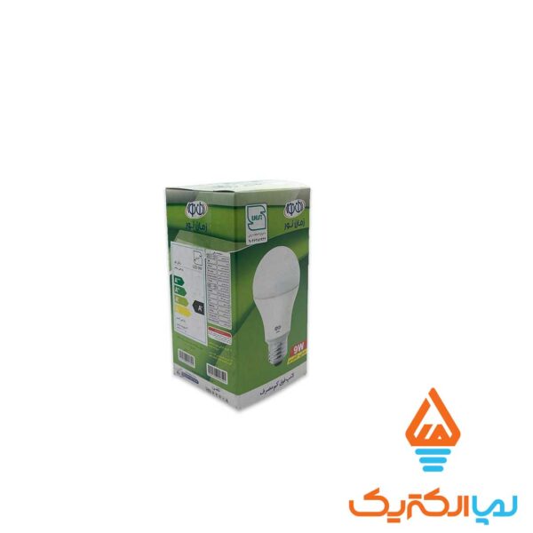 لامپ LED حبابی 9 وات مهتابی زمان نور - Image 2