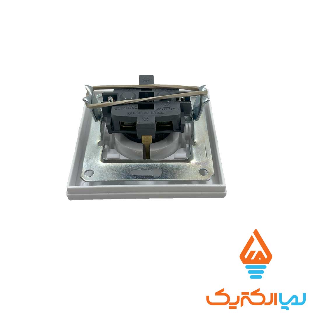 پریز ارت کارن سفید جهان الکتریک 3 پریز ارت دار محافظ دار جهان الکتریک مدل کارن رنگ سفید - Image 3