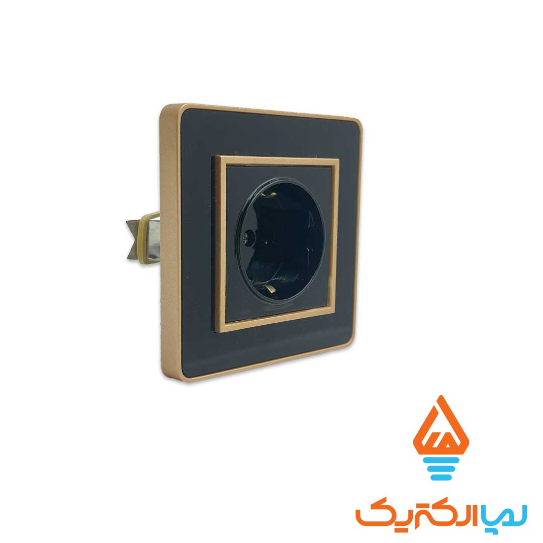 پریز ازت ویترا مشکی طلایی جهان الکتریک 2 پریز ارت ویترا جهان الکتریک - Image 3