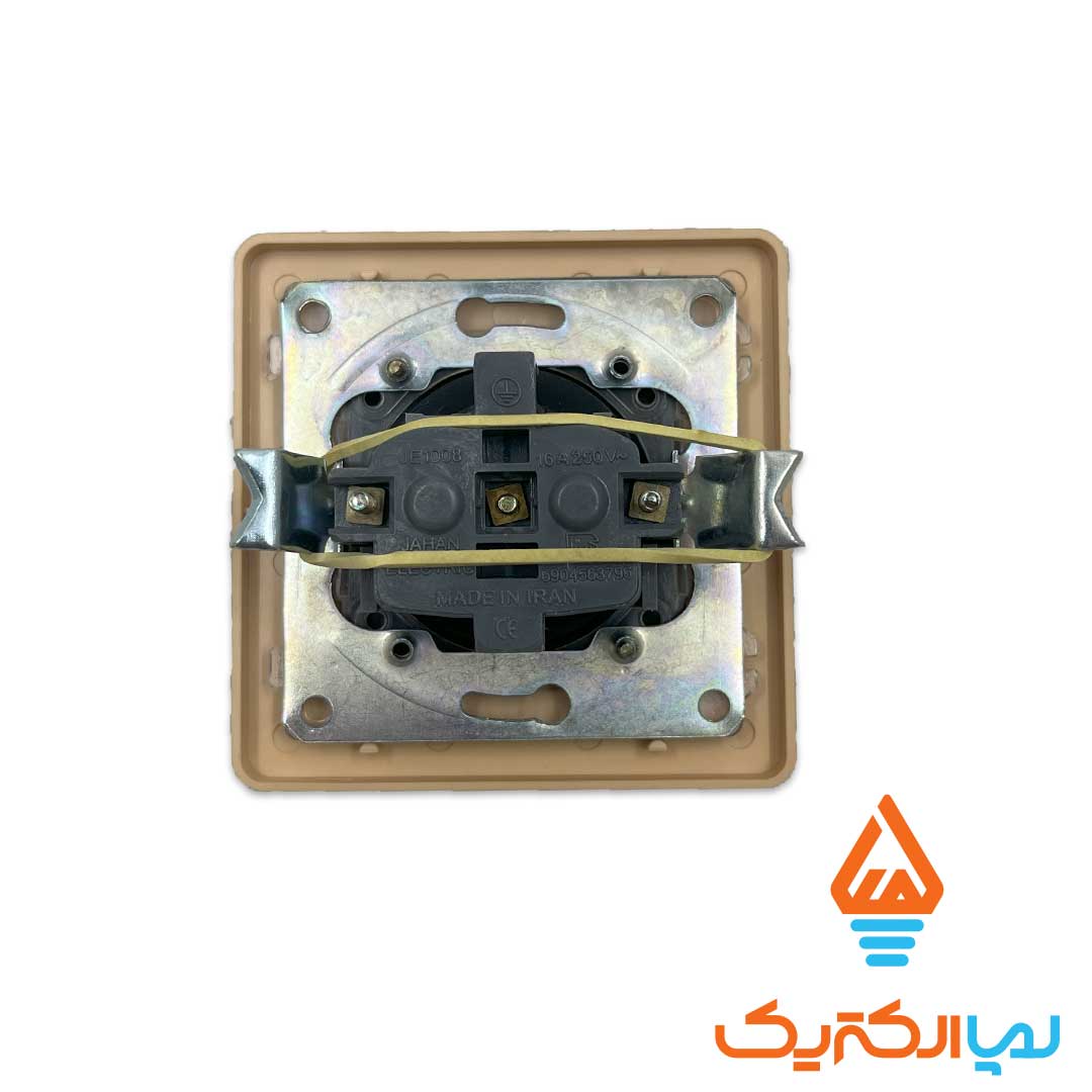 پریز ازت ویترا مشکی طلایی جهان الکتریک 3 پریز ارت ویترا جهان الکتریک - Image 2