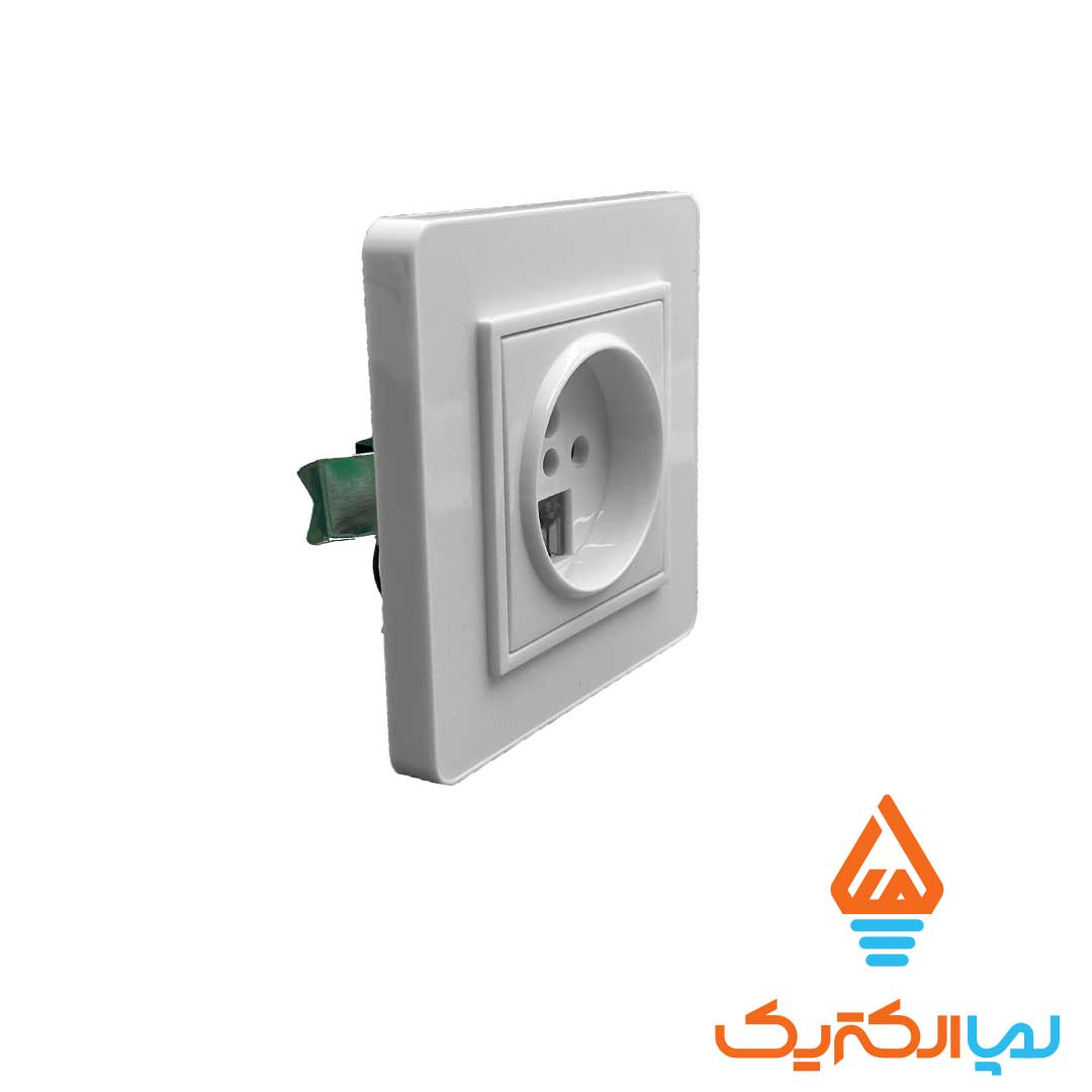 پریز تلفن ویترا سفید جهان 3 1 کلید و پریز ویترا جهان الکتریک - پریز تلفن - Image 4