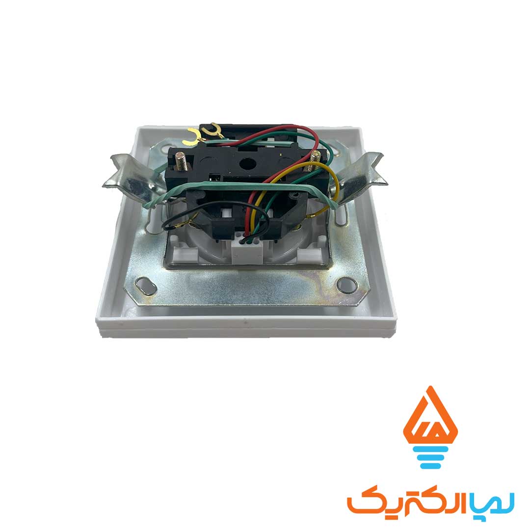 پریزتلفن کارن سفید جهان الکتریک 3 کلید و پریز کارن سفید جهان الکتریک - پریز تلفن - Image 3