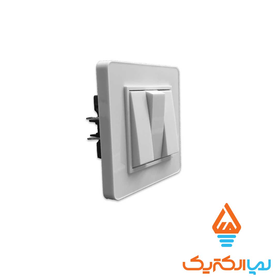 کلید سه پل ویترا سفید جهان 3 کلید و پریز ویترا سفید جهان الکتریک - کلید سه پل - Image 2