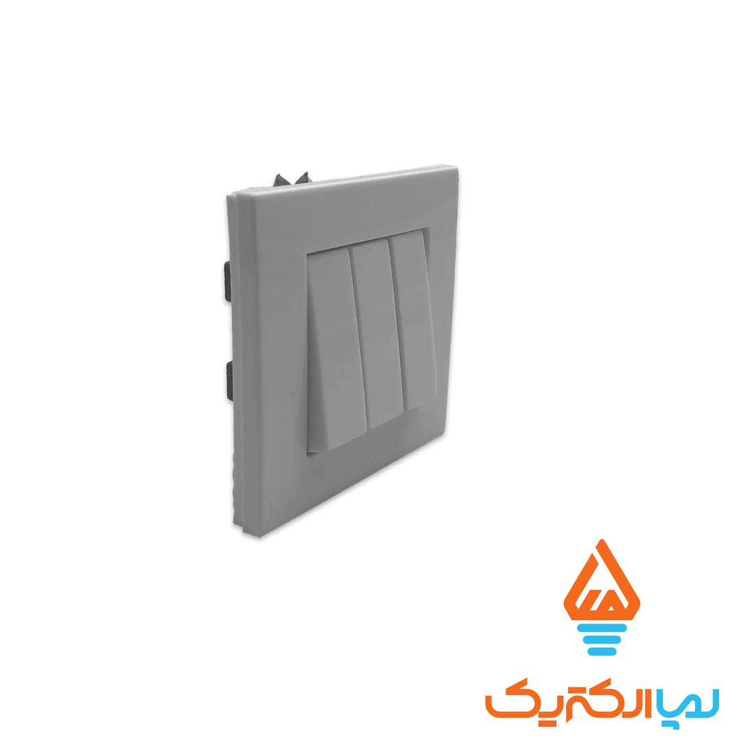 کلید سه پل کارن سفید جهان الکتریک 2 کلید و پریز کارن سفید جهان الکتریک - کلید سه پل - Image 2