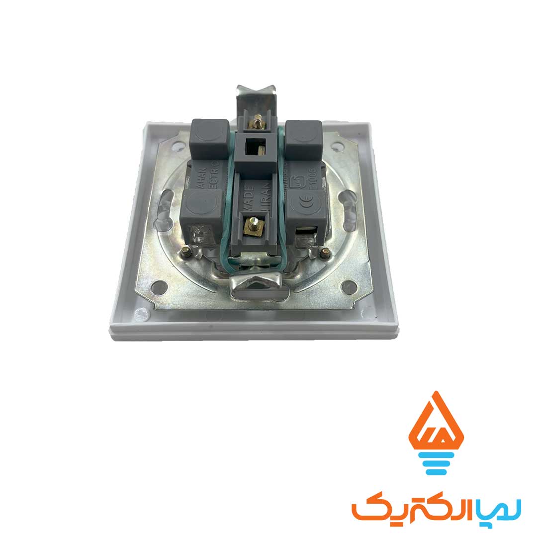 کلید سه پل کارن سفید جهان الکتریک 3 کلید و پریز کارن سفید جهان الکتریک - کلید سه پل - Image 3