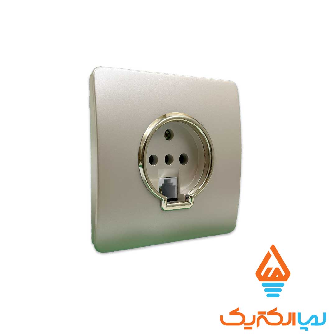 تلفن کریستال صدفی آسیا الکتریک 22 1 پریز تلفن کریستال آسیا الکتریک - Image 2