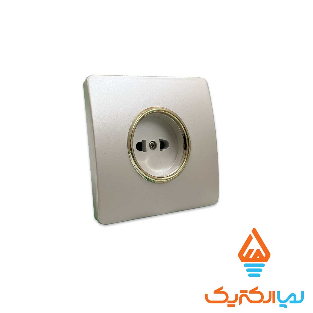 پریز کریستال صدفی آسیا الکتریک 2 1 پریز ساده کریستال آسیا الکتریک - Image 2