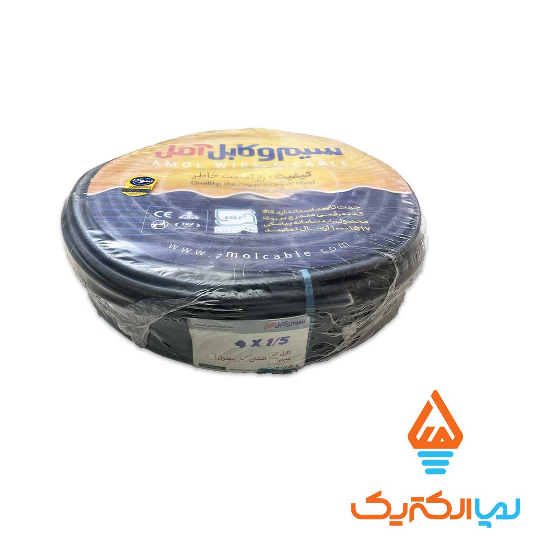 کابل 4 در 1.5 سوکا آمل 2 کابل افشان 4 در 1.5 سوکا (سیم و کابل آمل) - Image 2