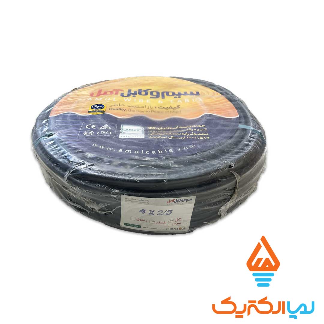کابل 4 در 2.5 سوکا آمل 2 کابل افشان 4 در 2.5 سوکا (سیم و کابل آمل) - Image 2