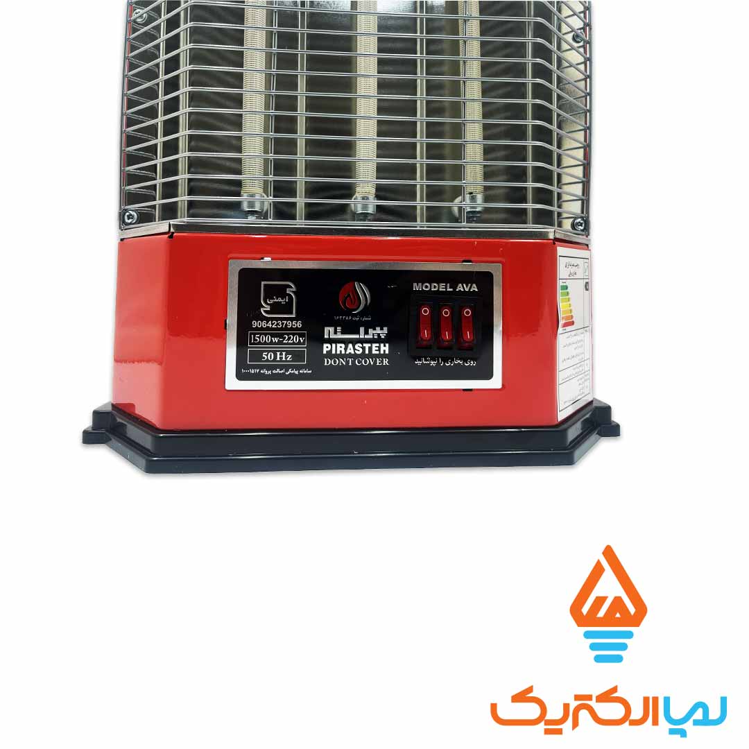 بخاری برقی پیراسته 4 بخاری برقی ایستاده مدل آوا پیراسته - Image 5