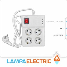 محافظ برق پارت الکتریک ۴ خانه ارت دار