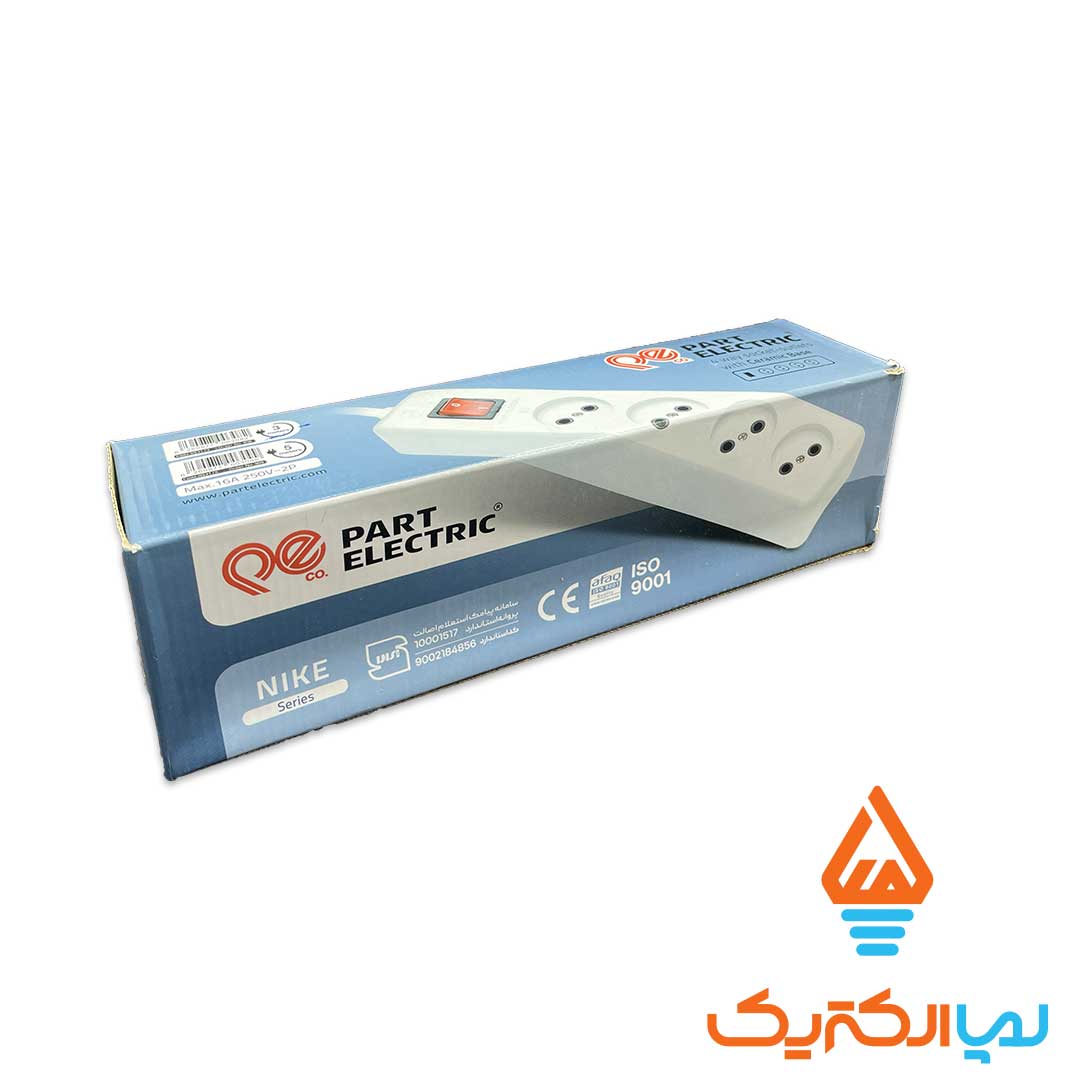 چهارخانه متری مدل نیک پارت 1 چند راهی بدون ارت 3 متری مدل نیک پارت الکتریک - Image 2