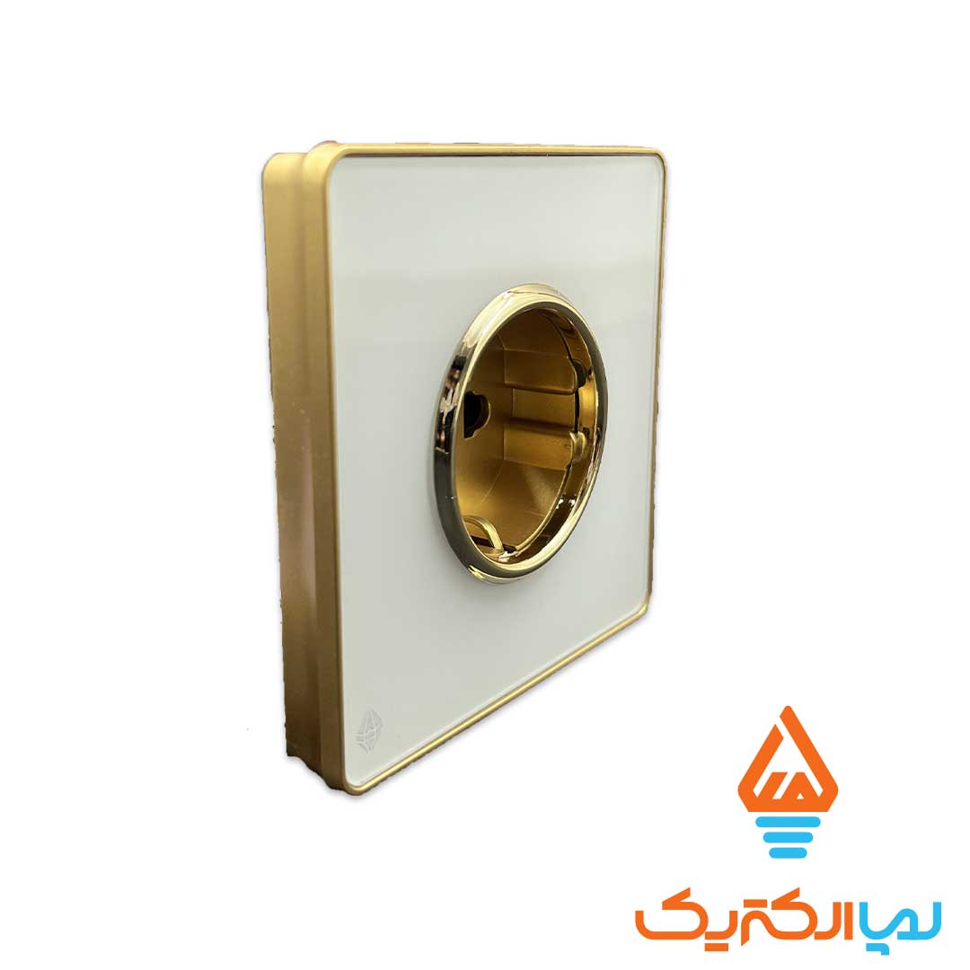 ارت یاقوت سفید طلایی آُسیا 2 کلید و پریز یاقوت آسیا الکتریک - پریز ارت - Image 3