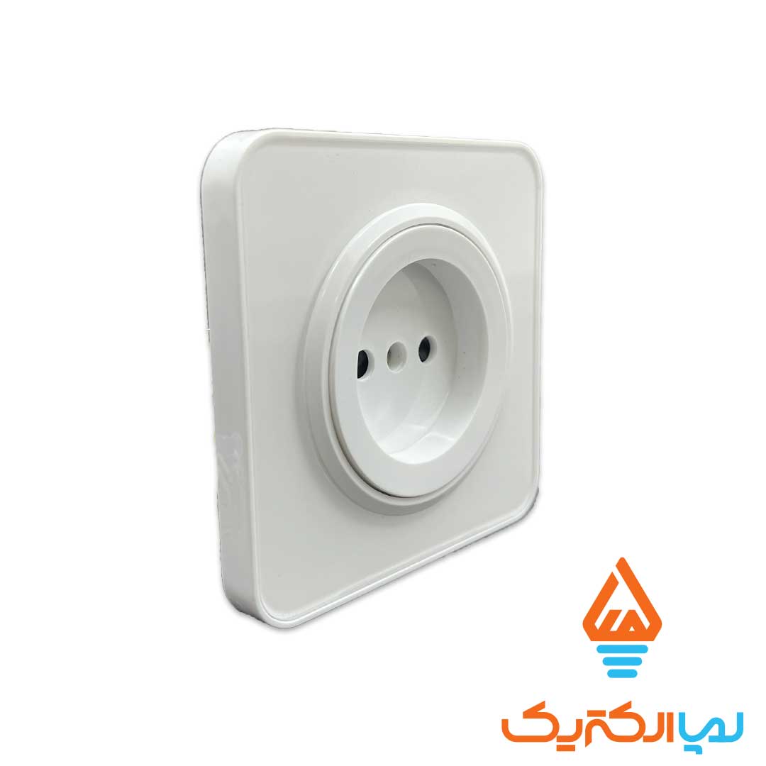 پریز سفید اسپیناس 1 پریز ساده اسپیناس ایران الکتریک - Image 3