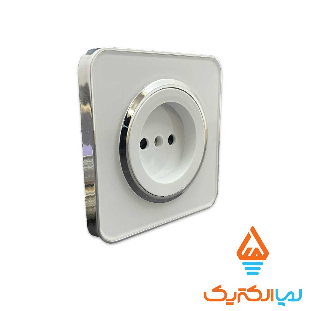اسپیناس سفید نقره ای ایران الکتریک پریز 1 پریز ساده اسپیناس ایران الکتریک - Image 5