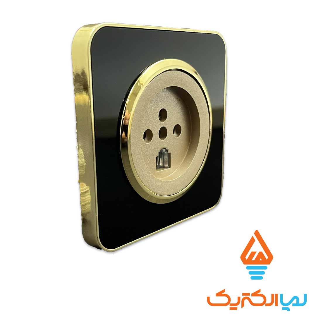 اسپیناس مشکی طلایی بژ ایران الکتریک تلفن 1 پریز تلفن اسپیناس ایران الکتریک - Image 6
