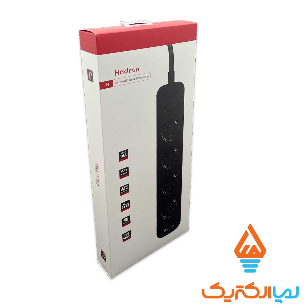چند راهی برق مدل p24 مشکی هادرون 3 چند راهی برق هادرون مدل P24 - Image 8
